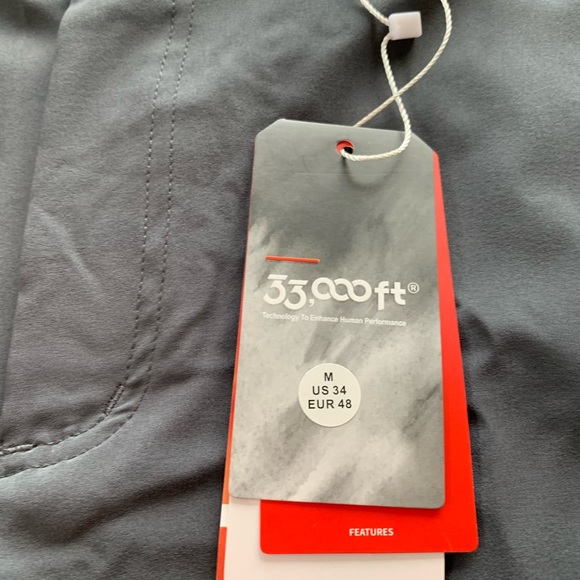 33000 ft shorts grey size 34 NWT - Picture 2 of 5